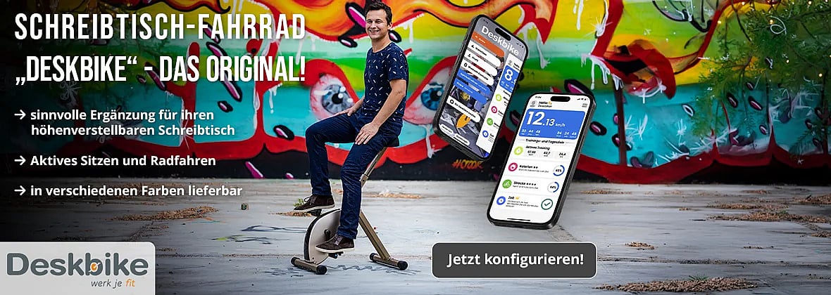 Aktiv sitzen und radfahren