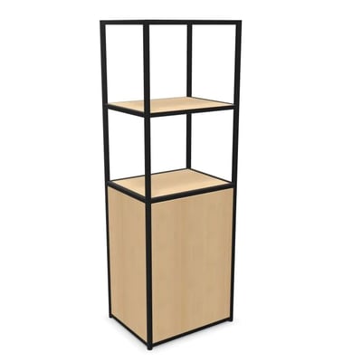 Outline Türenschrank mit Regaltop und 2 Fachböden in Holzoptik - BIS-OUC0514