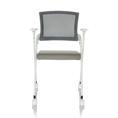 Besucherstuhl Klappstuhl PRIORITY II W Netzstoff PU grau - HJH-719244