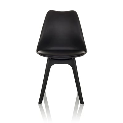 Besucherstuhl Schalenstuhl SCANDI P Kunststoff schwarz 4er Pack - HJH-830116
