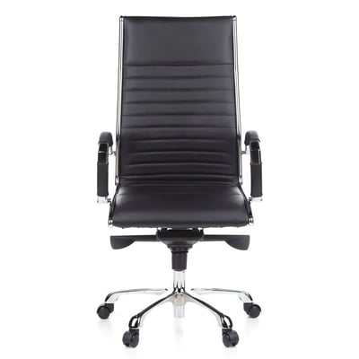 Bürostuhl Chefsessel PARMA 20 Leder Chrom - HJH-PARMA-20