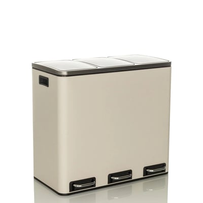 Abfallsammler Mülltrennsystem CLEAN IX 54L (3x18L) Stahl - HJH-CLEAN-IX