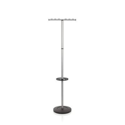 Garderobenständer SPACE I schwarz silber Stahl - HJH-830029