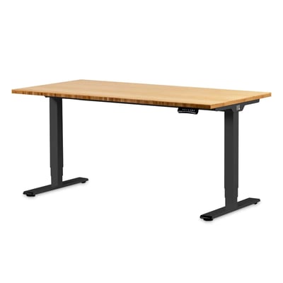 Stayble Bambus Schreibtisch, 140-180 cm, elektrisch höhenverstellbar, 2 Motoren - BME-AZ2001-TP-BA