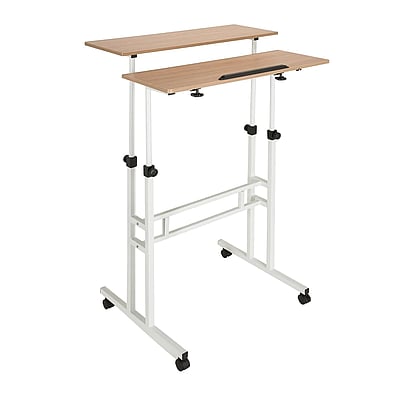 Arbeitstisch Schreibtisch WORKSTATION I 80 x 60 cm weiß eiche - HJH-830069