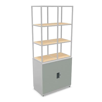 Flügeltürenschrank Be 80 cm breit mit 3-reihigem Aufsatz - BIS-BHFTC0818