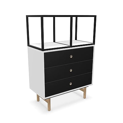 Bridge Schubladenschrank mit 3 Schubladen inkl. Regaltop - BIS-BRH0806DRWISF