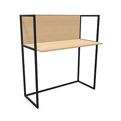 Outline Schreibtisch mit Sichtblende in Holzoptik - BIS-OUD1011