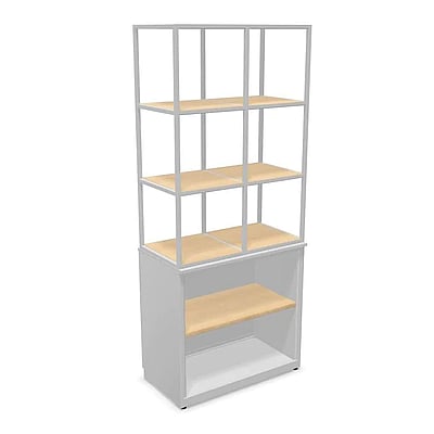 Regalschrank Be 80 cm breit mit 3-reihigem Aufsatz - BIS-BHFTO0818