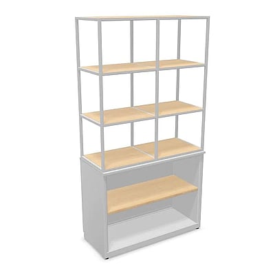 Regalschrank Be 100 cm breit mit 3-reihigem Aufsatz - BIS-BHFTO1018
