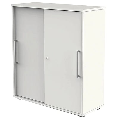 Schiebetürenschrank 3 OH Form 4 - Weiß - KMA-13449110