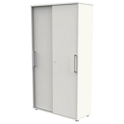 Schiebetürenschrank 5 OH Form 4 - Weiß - KMA-13449310