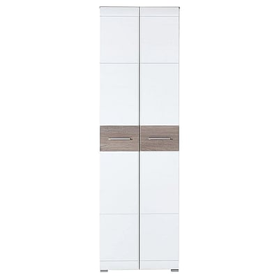 Garderobenschrank 3969 Malou - Nelson-Eiche/Weiß-Struktur - GER-3969-542