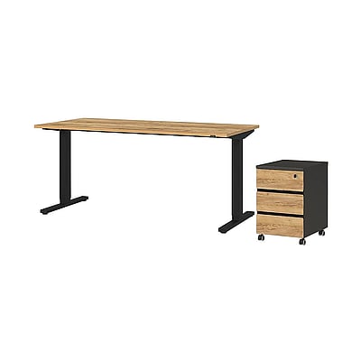Büro-Set Lissabon 8 - Graphit/Navarra-Eiche - GER-8230-549