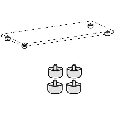 4 Standfüße für Schrankbreiten bis 80 cm - GEM-N-10SF4-Z