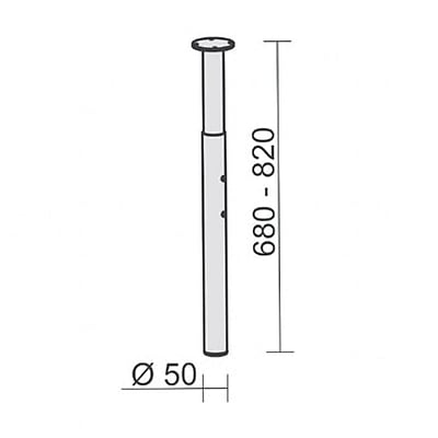 Einzelstützfuß Rundrohr 4-Pro - GEM-N-657910-S