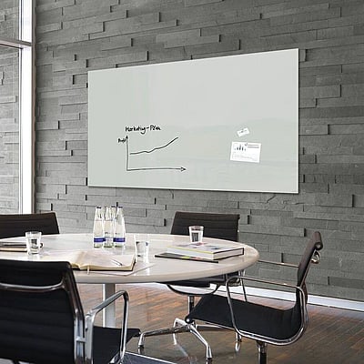 Glas-Whiteboard Artverum 180 x 120 x 1,8 cm - Grau - SIG-GL231