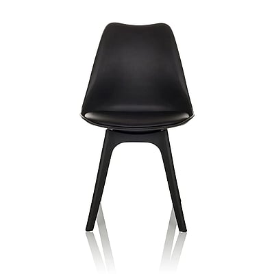 Besucherstuhl Schalenstuhl SCANDI P Kunststoff schwarz 4er Pack - HJH-830116