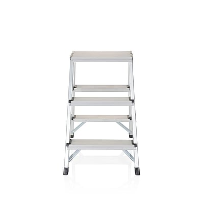 Doppelseitige Klappleiter SOLID Aluminium 3 Stufen - HJH-801103