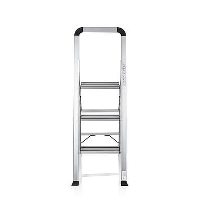 Klappleiter SOLID V Aluminium/Schwarz 3 Stufen - HJH-801104