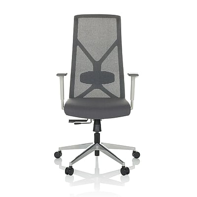 Drehstuhl Bürostuhl AZURRO WHITE Netzstoff Stoff grau - HJH-751015