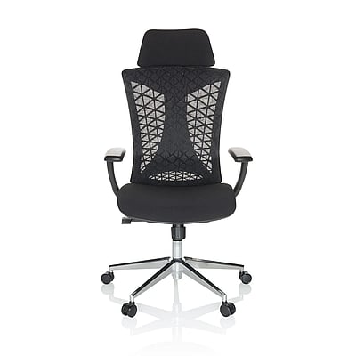 Bürostuhl Drehstuhl FALEO B Netzstoff Stoff schwarz - hjh-751013