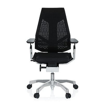 Bürostuhl Drehstuhl GENIDIA Netzstoff schwarz - hjh-652601