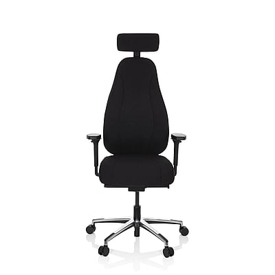 Bürostuhl Drehstuhl RESISTIO Stoff schwarz - hjh-608912