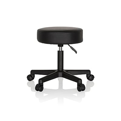 Hocker Drehhocker Arbeitsstuhl OPERATOR I Kunstleder schwarz - hjh-670926