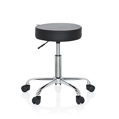 Hocker Drehhocker Arbeitsstuhl OPERATOR II Kunstleder Chrom - HJH-OPERATOR-II