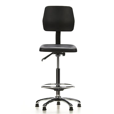 Hocker Drehhocker Arbeitsstuhl TOP WORK 11 Hartschaum schwarz Chrom - HJH-665040