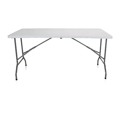Präsentationstisch Konferenztisch EASY UP MULTI II 152 x 70 cm klappbar Kunststoff weiß - HJH-830053