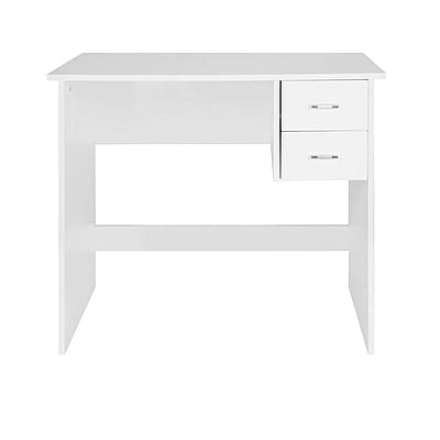 Schreibtisch Computertisch BASIX I 90 x 48 cm mit 2 Schubladen weiß - HJH-821004