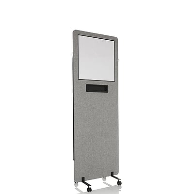 Mittelstück mit Whiteboard zu Trennwand System FLEXMIUT 1700*600*30 mm hellgrau - HJH-891012