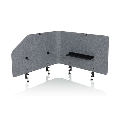 Akustik Tischtrennwand FLEXMIUT T TOP Kunststoff Textil grau - HJH-891015