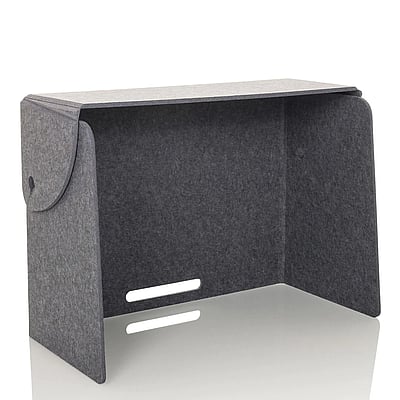 Akustik Tischtrennwand FLEXMIUT FOLD 80x60x40 faltbar freistehend PET grau - HJH-892003