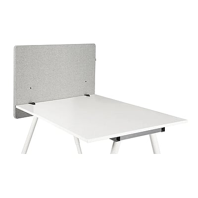 Akustik Tischtrennwand FLEXMIUT D SIDE 80 cm hellgrau - HJH-891011