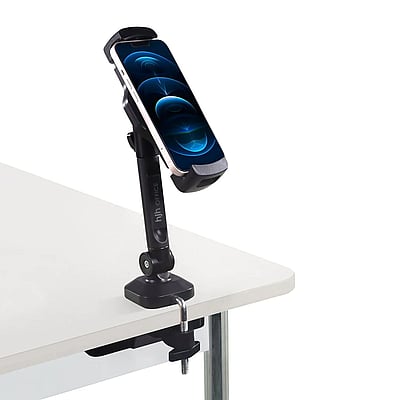 Handyhalterung Tablethalterung FLEXMOBI III mit Schraubklemme Metall schwarz - HJH-930001
