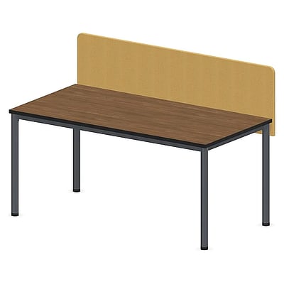 Schreibtisch E10 Rundrohr 4-Fuß mit Sichtschutz - NST-E10-ES-DESK-I-LEG-PNU
