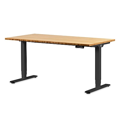 Stayble Bambus Schreibtisch, 140-180 cm, elektrisch höhenverstellbar, 2 Motoren - BME-AZ2001-TP-BA