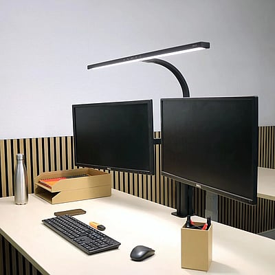 Tischleuchte mit Monitorarm doppelt Strata lumino screen - HMN-400207200