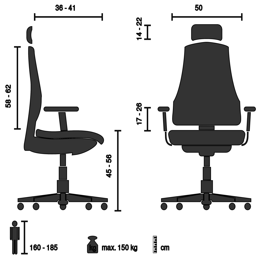 Der ERGOHUMAN PLUS LEGPRO GEN2 als professioneller 24-Stunden-Bürostuhl