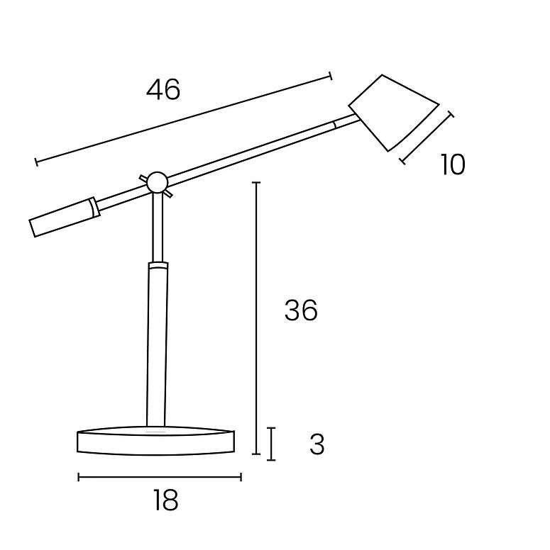 Schwenkbare LED-Tischleuchte VICKY mit höhenverstellbarem Arm