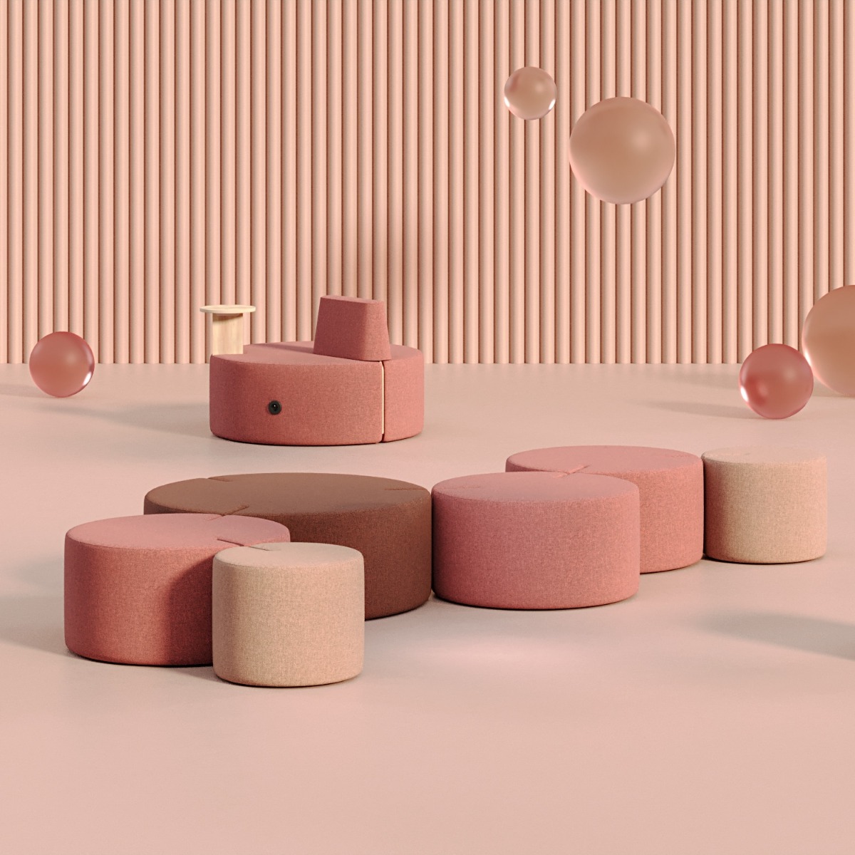 Nowy Styl Hocker Tri.ply Pouff S