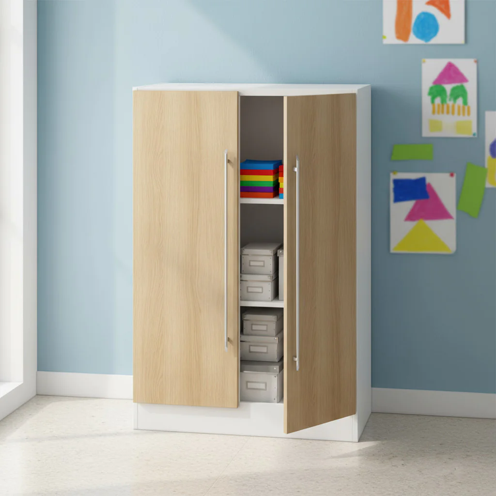 Flügeltürenschrank 3 OH Solid als vielseitige und funktionale Stauraumlösung im Büro
