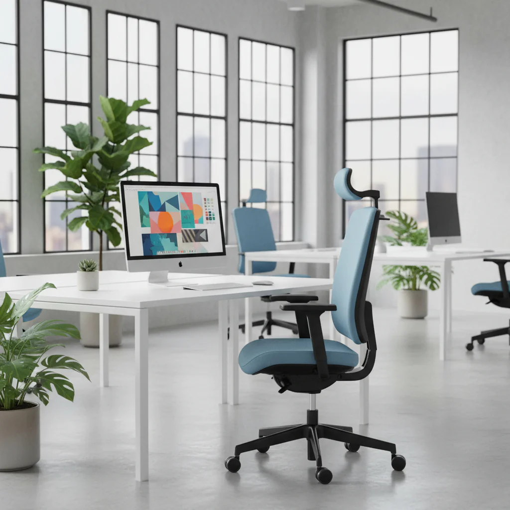Ergonomischer Bürostuhl FLEXi FX 1113 A mit Vollpolsterung in einem modernen Büroumfeld
