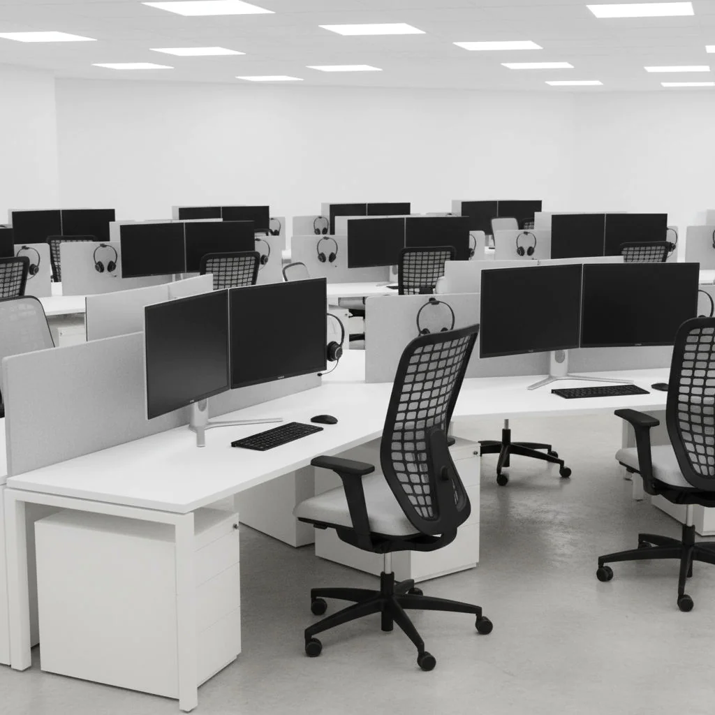 Detailansicht der Ergonomie-Einstellungen und des atmungsaktiven Netzrückens