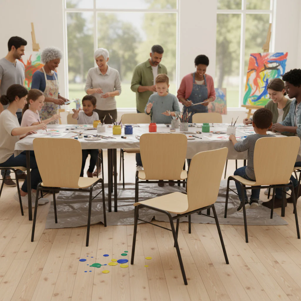 Vielseitiger Besucherstuhl WING II mit minimalistischem Design