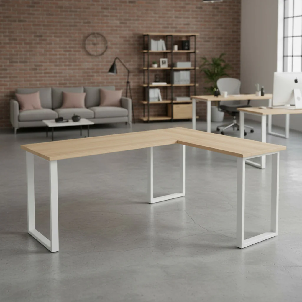 Detailansicht des robusten Stahlgestells und der bodenschonenden Kunststoffgleiter
