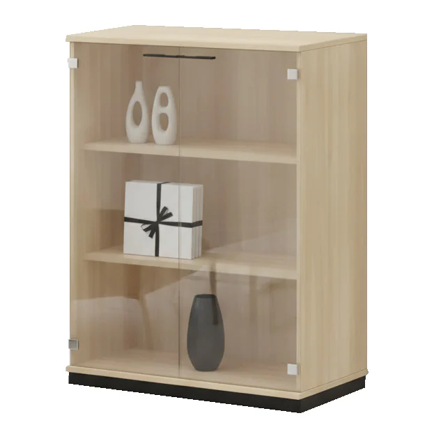 Der SQart Glasflügeltürenschrank als Teil einer flexiblen und modernen Büroeinrichtung